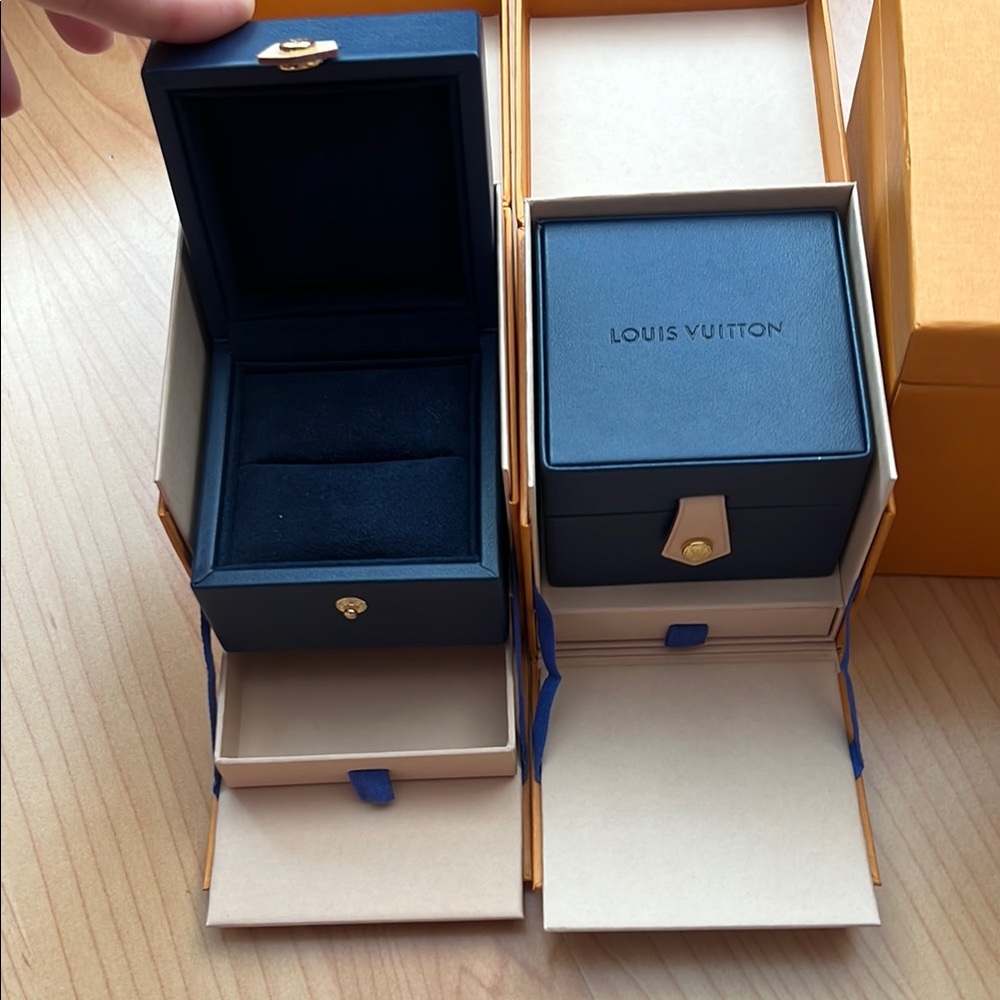 Authentic Louis Vuitton Blue Jewelry Box